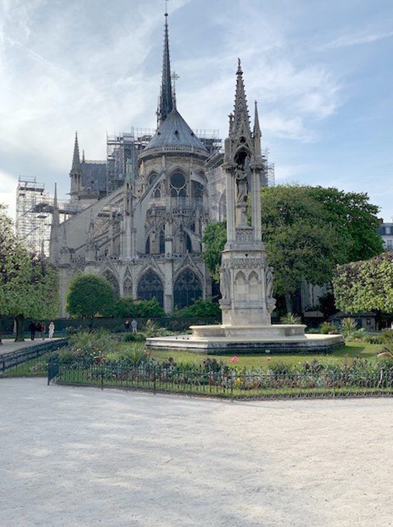 Christine Eischen, director of college counseling at the Lycee Francais de Chicago, took this picture of Notre Dame about a half-hour before the fire began. | Photo by Christine Eischen