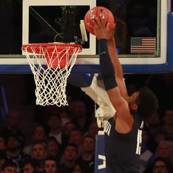The Villanova Wildcats take on the UConn Huskies in a men’s college basketball game at Madison Square Garden in New York, New York on December 22, 2018.