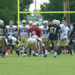 Drew Brees running the first team.