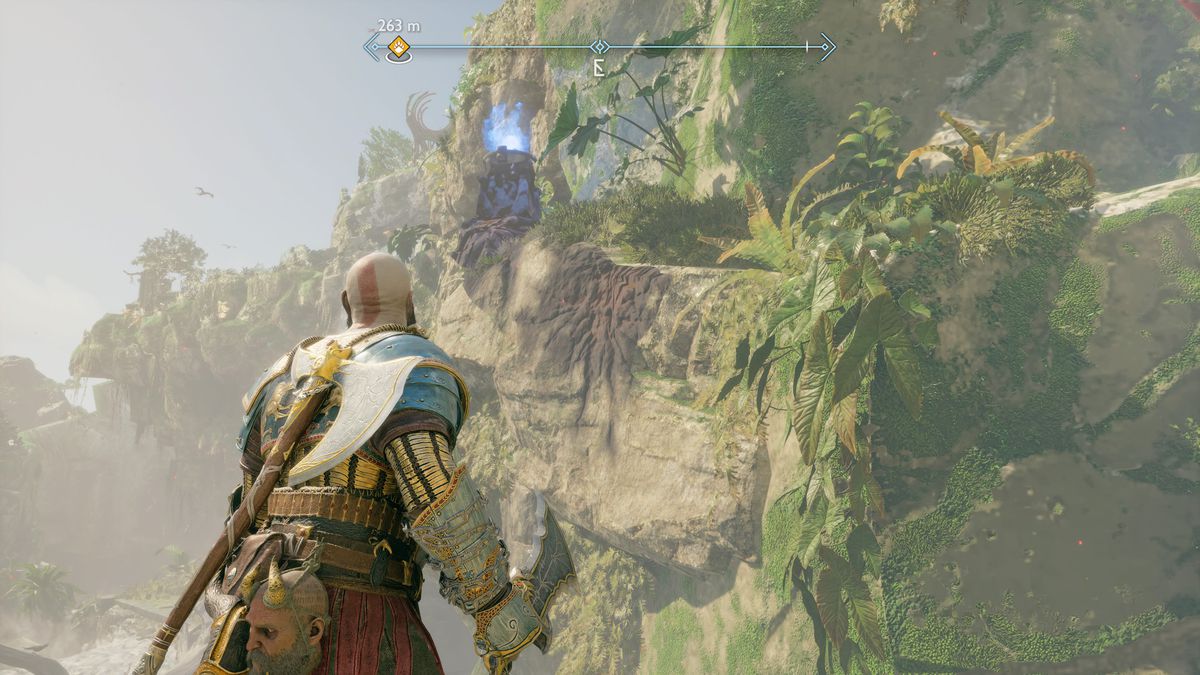 Kratos lights a Brazier in God of War Ragnarok