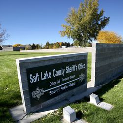Signage at the Oxbow Jail in South Salt Lake is pictured on Tuesday, Oct. 24, 2017.