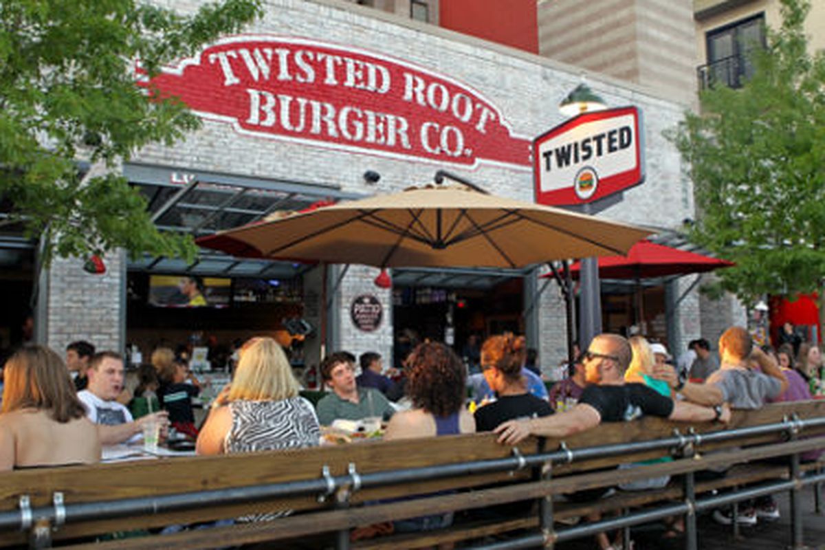 The patio at Twisted Root on SMU Blvd. 