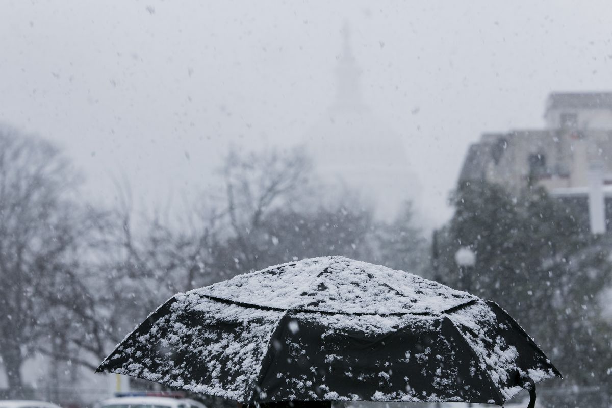 Winter Storm Brings Snow To DC Area