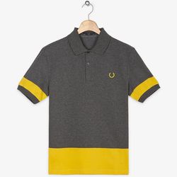 <strong>Fred Perry</strong> Graphic Block Shirt in Graphite Marl/Yellow, <a href="http://www.fredperry.us/graphic-block-shirt-m4109.html#829">$130</a>