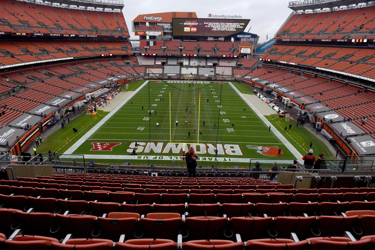 A general view of FirstEnergy Stadium before the game between the Cleveland Browns and the Pittsburgh Steelers on January 03, 2021 in Cleveland, Ohio.