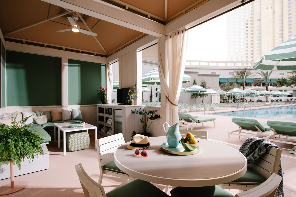The double cabana at the Park MGM