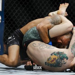 Sean O’Malley looks for submission at UFC 222.