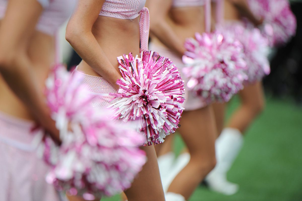 The more people join, the more cheerleader pictures I'll use with my posts.  (Photo by Bart Young/Getty Images)