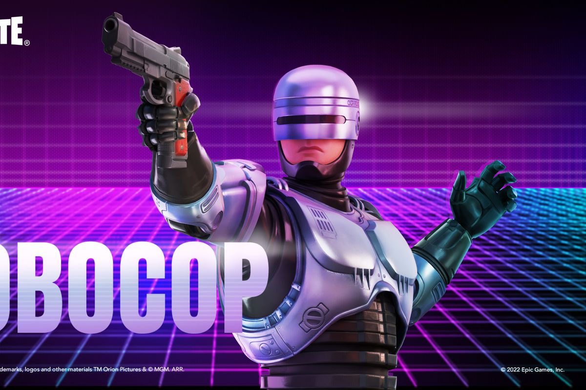 Artwork of RoboCop in Fortnite form
