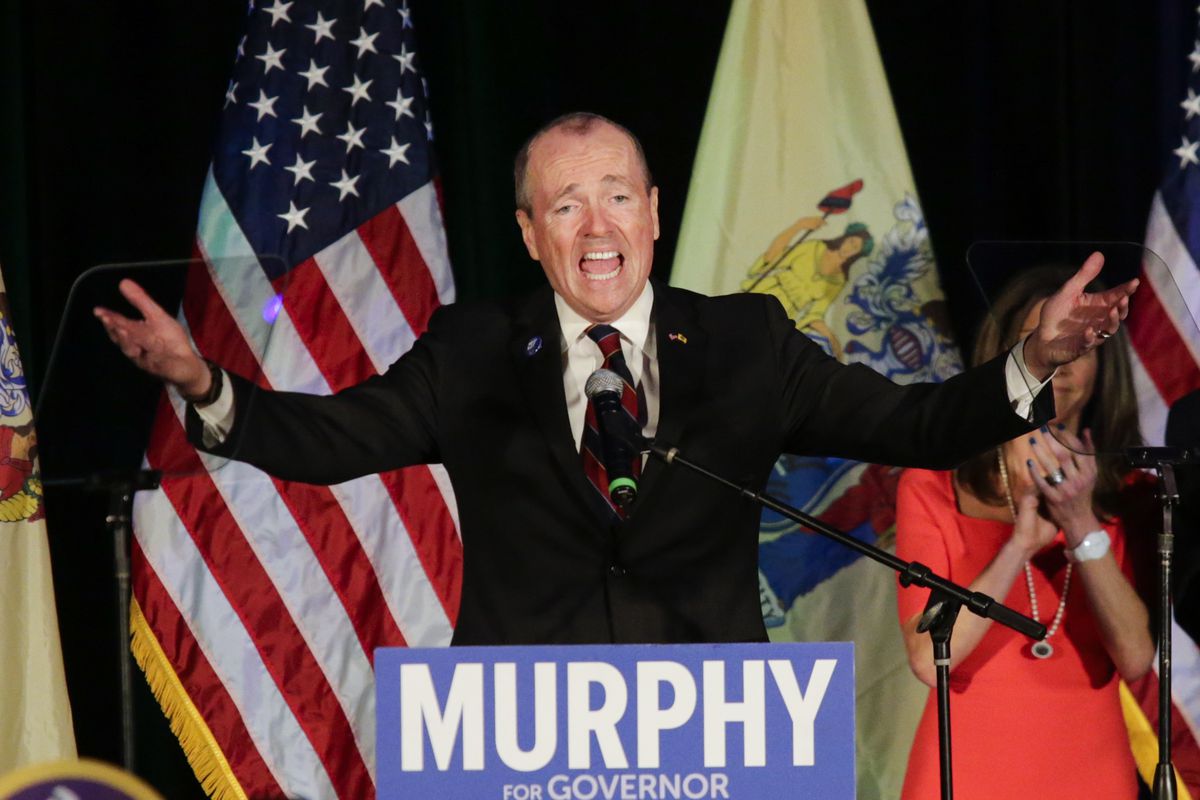 New Jersey Gov.-elect Phil Murphy at an election night rally.