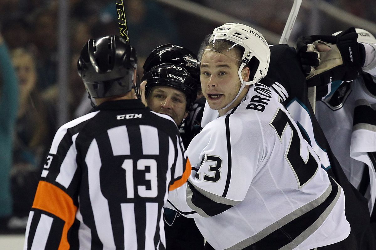 Dustin Brown: "The Sharks scored HOW MANY goals on us in two games?!"