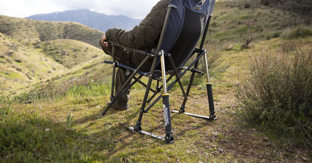 GCI Outdoor Freestyle Rocker Portable Folding Rocking Chair Powder-coated steel 
