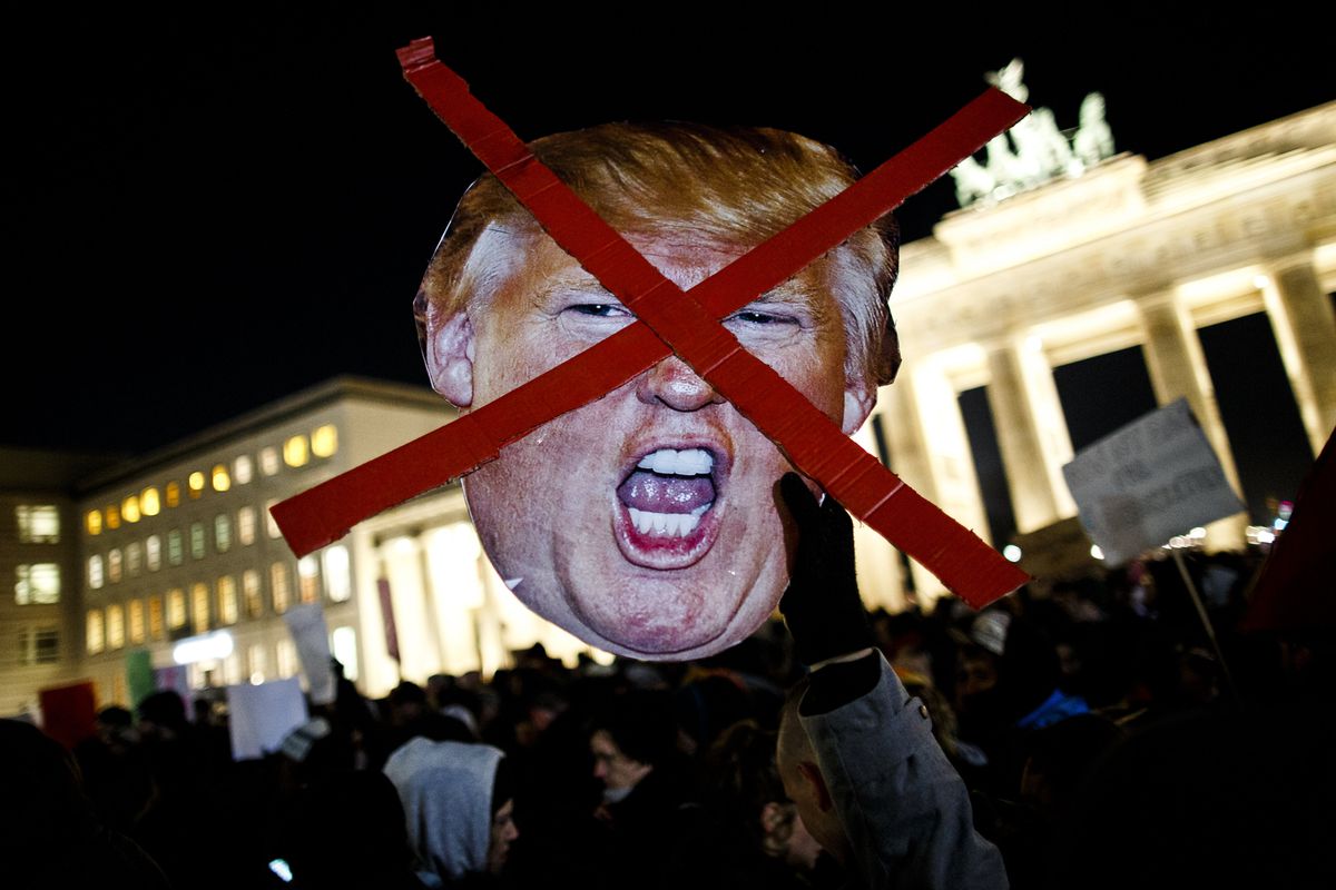 Trump Critics Rally In Berlin