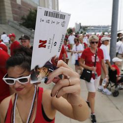 Tickets are sold prior to the BYU and Nebraska football game in Lincoln Saturday, Sept. 5, 2015. 