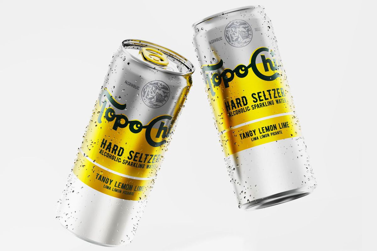 Topo Chico Hard Seltzer can.