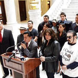 Jorge Rivero and other community leaders call for a two-week boycott of Utah businesses.      