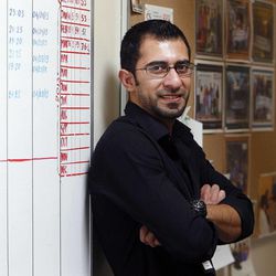 Wisam Khudhair poses for a portrait at Catholic Community Services in Salt Lake City on Monday, April 22, 2013.