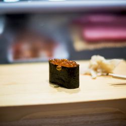 [Ikura from Tanoshi Sushi. By <a href="http://www.flickr.com/photos/nicknamemiket/9909060874/in/pool-eater">nicknamemiket</a>.]