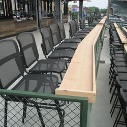 6:08 p.m. The top row of the new right-field patio - 