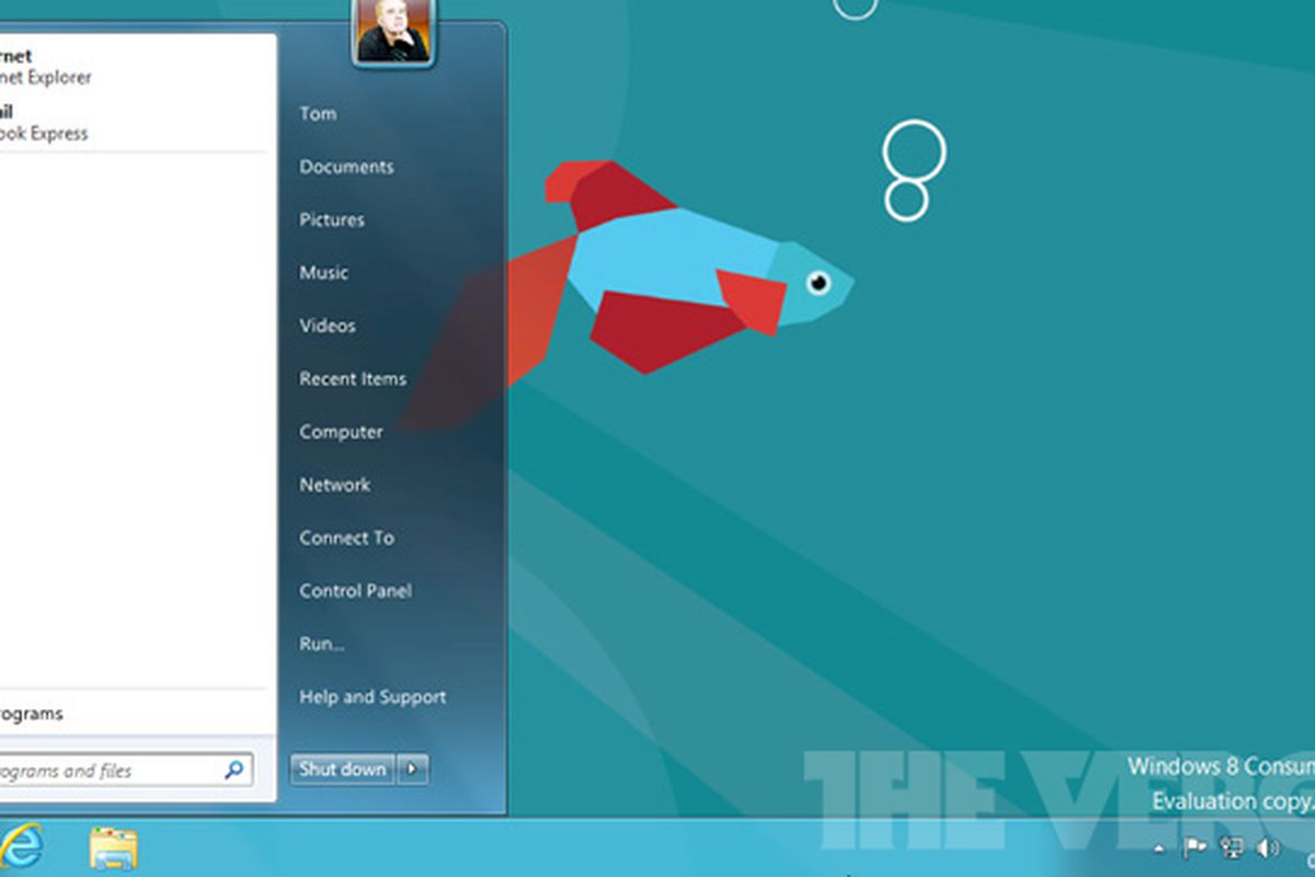 Windows 8 Start button / menu