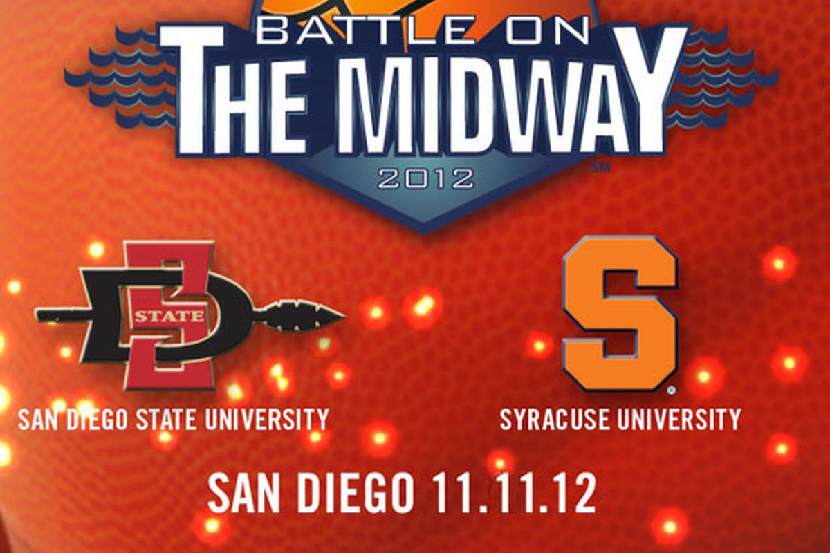 San Diego State prepares to take on the Orange in spectacular fashion by playing it on the deck of the USS Midway 