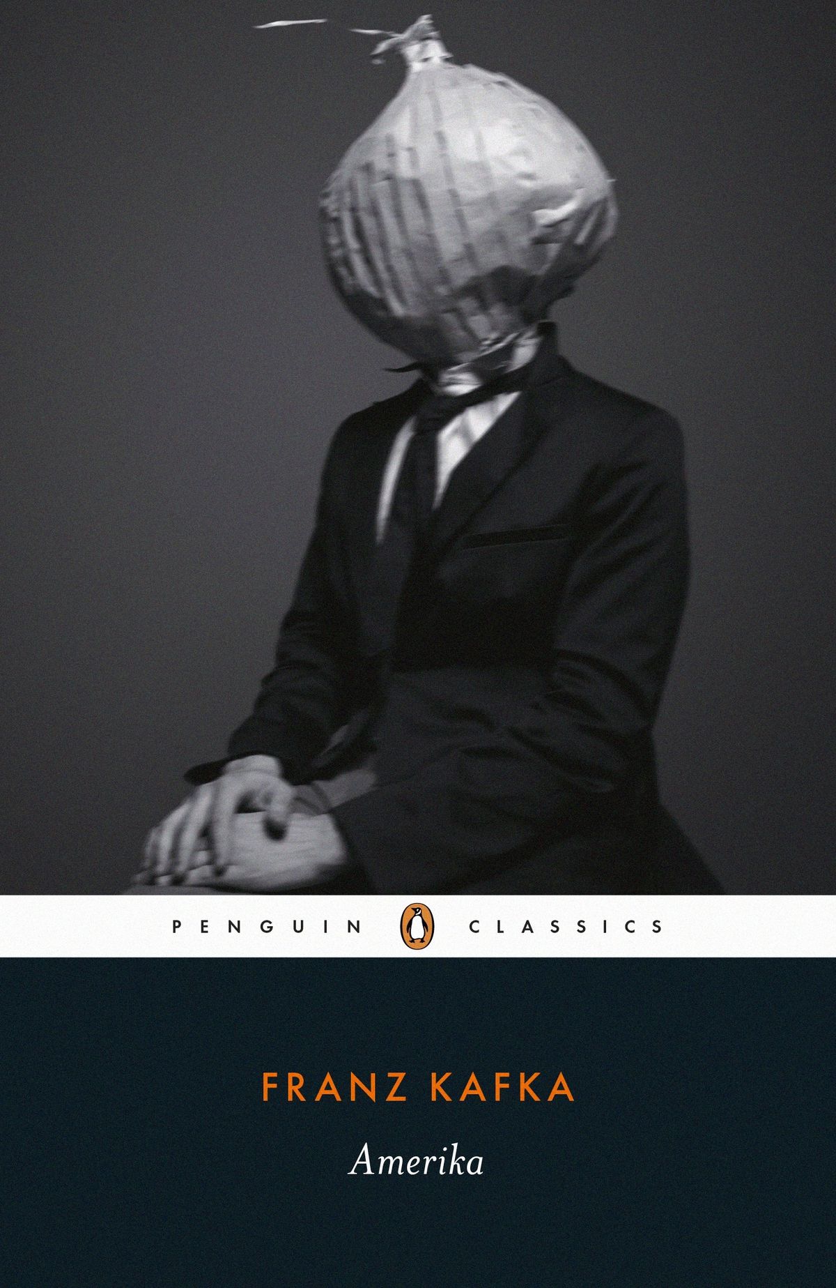 Franz Kafka’s Amerika&nbsp;cover featuring a man with an onion head