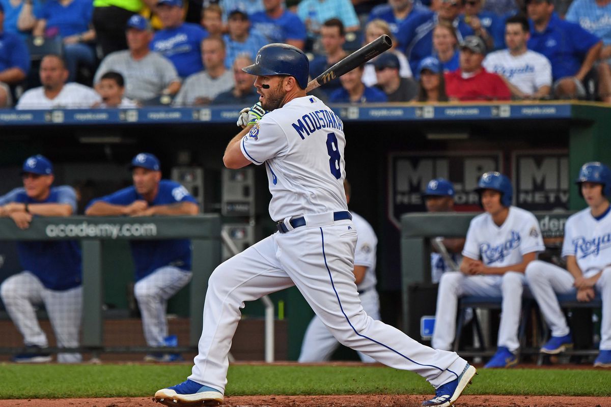 Mike Moustakas belted a career-high 38 home runs in 2018, while also posting a personal best .835 OPS.