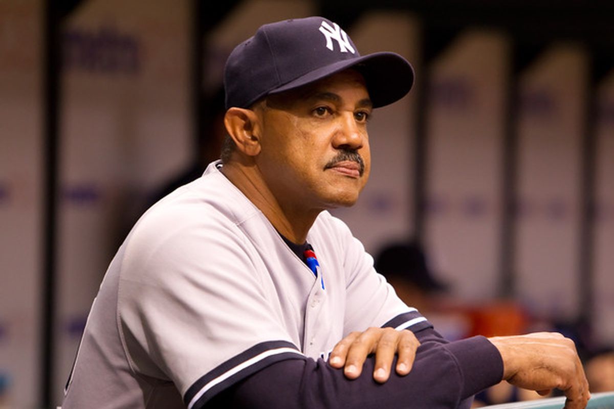 New York Yankees bench coach <strong>Tony Pena</strong>.  (Photo by J. Meric/Getty Images)