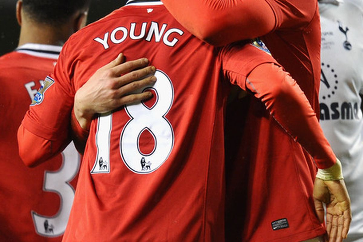 A performance like that, you deserve a hug Mr Young  (Photo by Mike Hewitt/Getty Images)