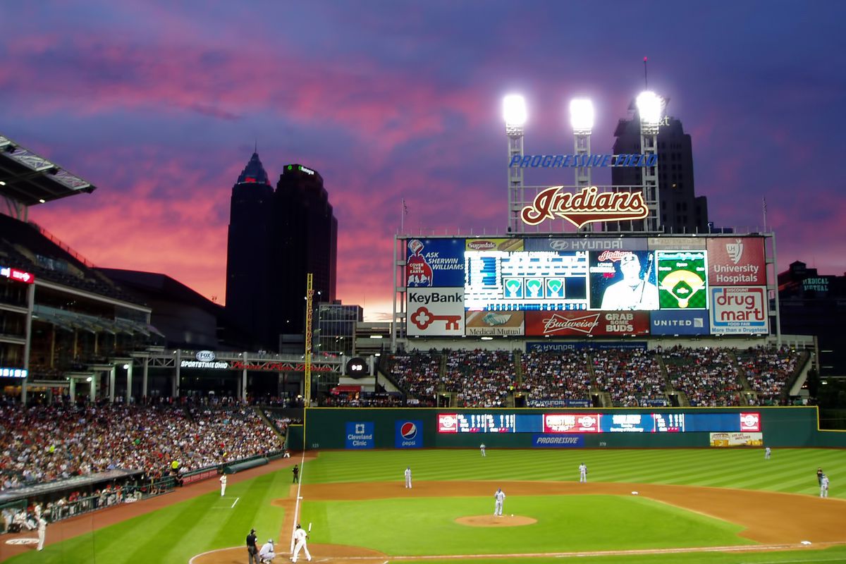 Progressive Field during one of the few highly-attended games last season