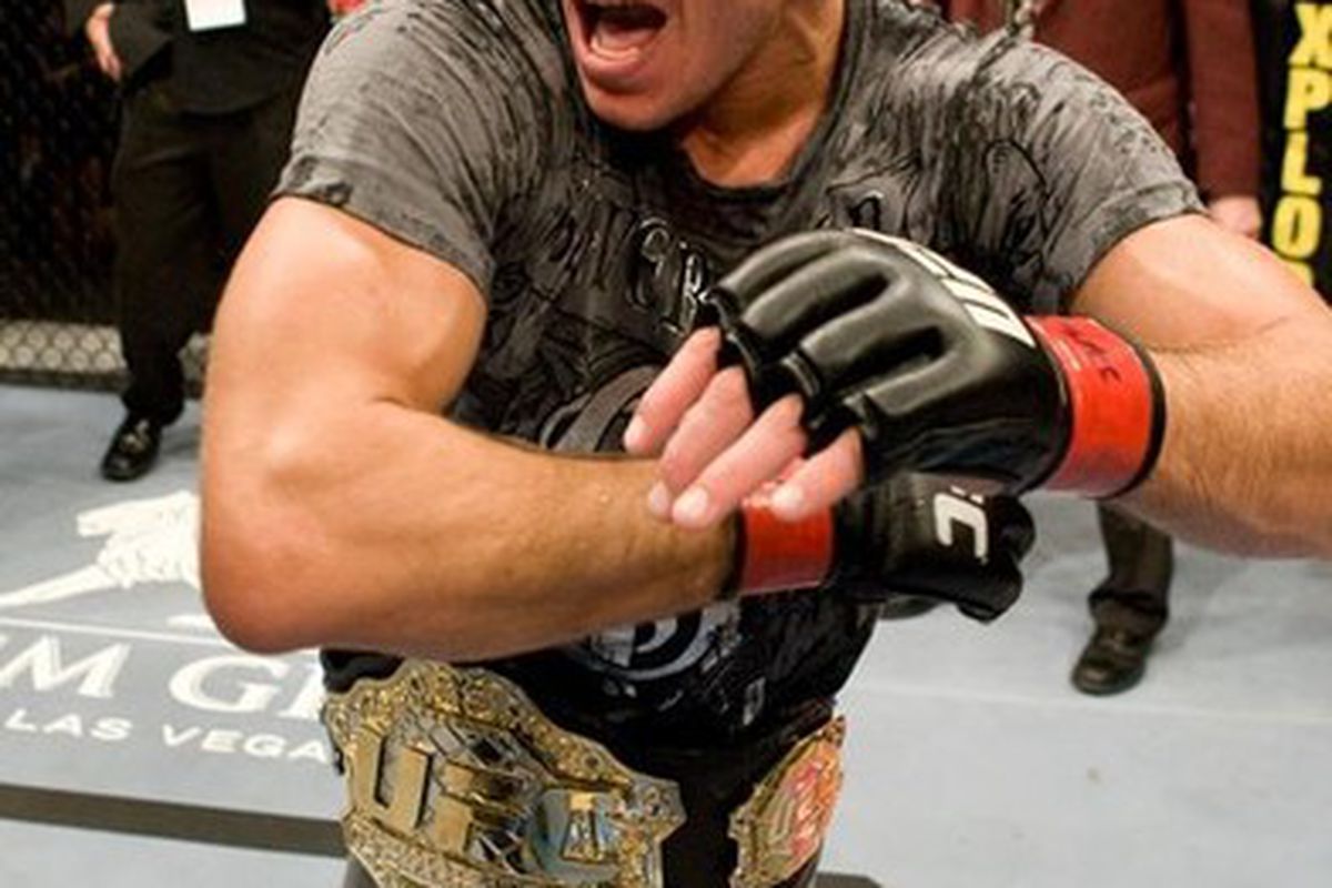 Georges St. Pierre, everyday he's shuffling.