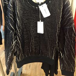 3.1 Phillip Lim coated crackle sweatshirt, size medium, $118.50 (from $395)