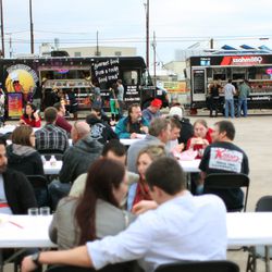 Food trucks on hand to help soak up all that beer included Ssahm BBQ and Rockin' Rick's.