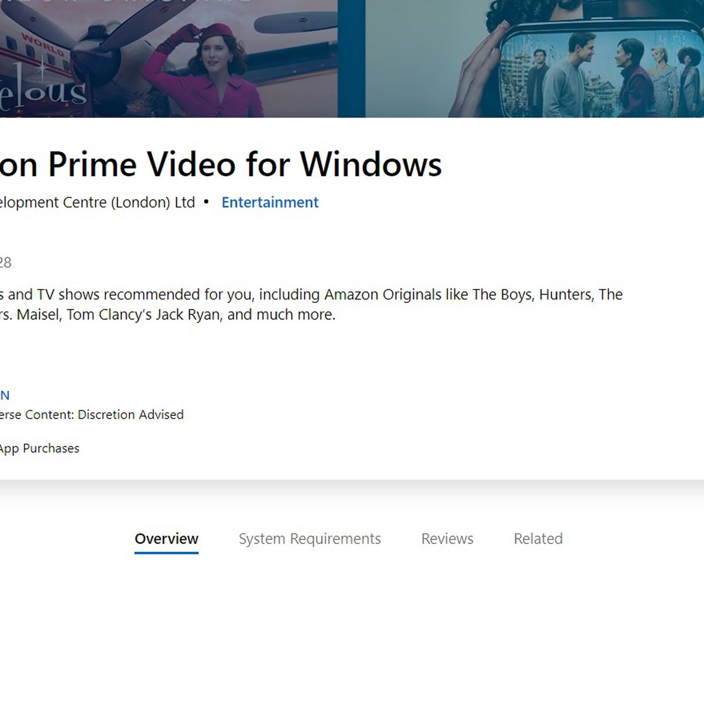 Amazon Prime Video launches Windows 10 desktop app - The Verge