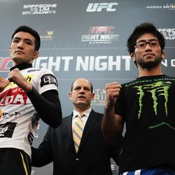 Kyung Ho Kang faces off against Shunichi Shimizu ahead of their UFC Fight Night 34 bout in Singapore.