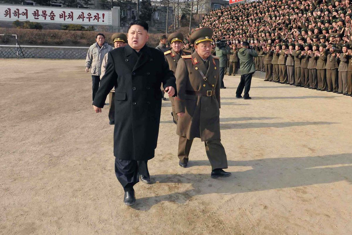 Kim Jong Un at a military event.