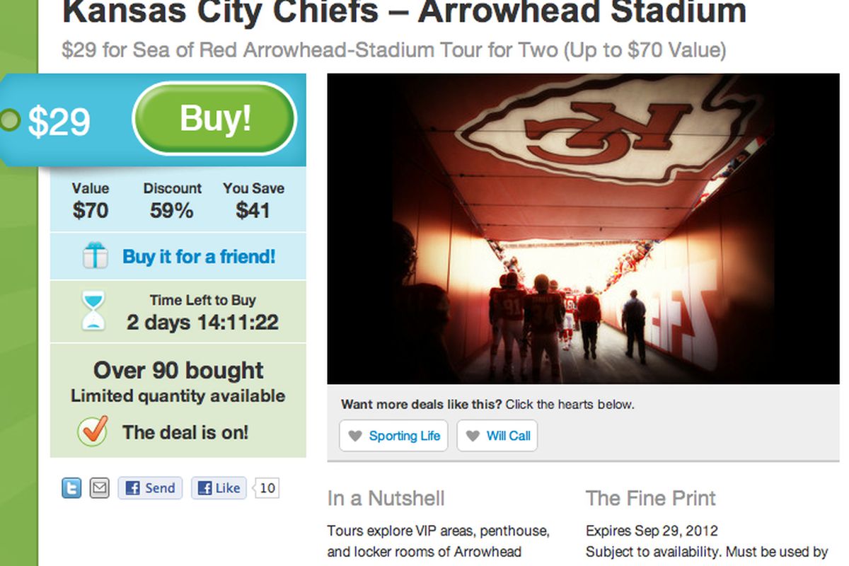 Chiefs on Groupon