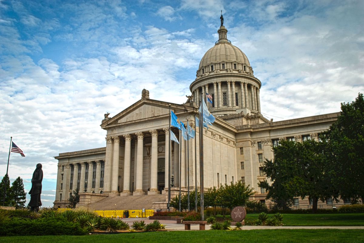 The Oklahoma Capitol building.