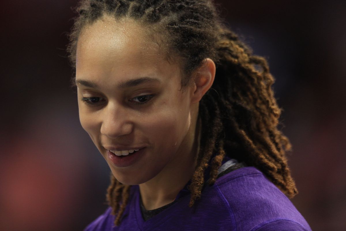 Brittney Griner. 2013 WNBA NO. 1 draft pick playing for the Phoneix Mercury V.s Connecticut Sun.