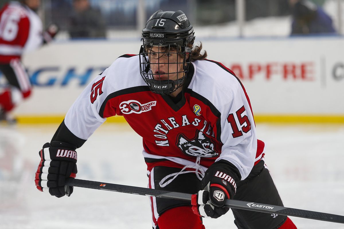 Northeastern sophomore Kevin Roy has six goals in three Beanpot games.