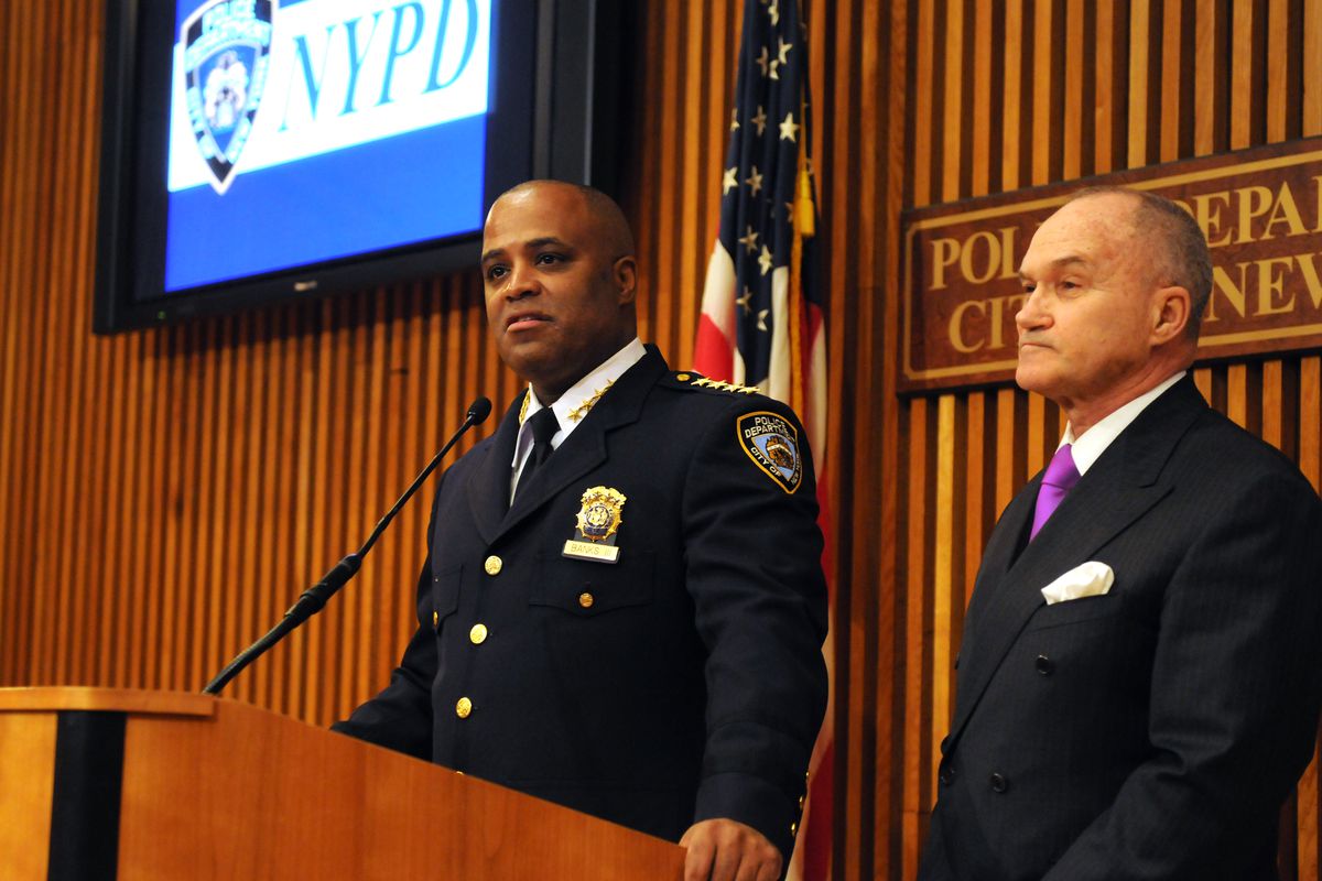 Former NYPD leader Philip Banks III speaks at One Police Plaza in 2013 after being promoted to chief of department.