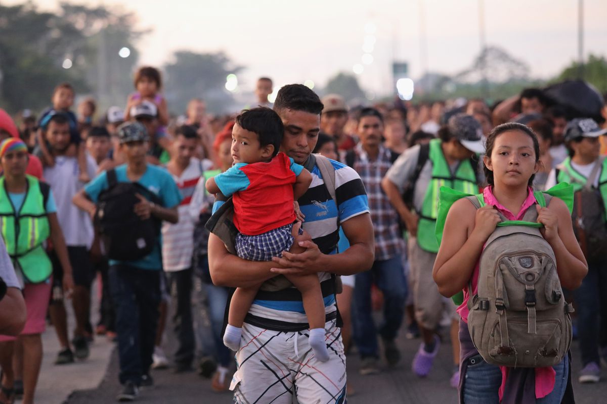 Migrant Caravan Crosses Into Mexico