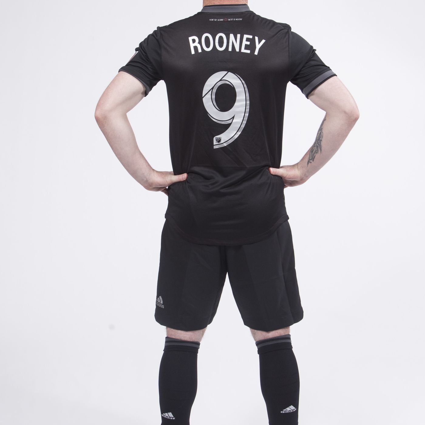 Black, White Wayne Rooney DC United Player Tee T-Shirt 