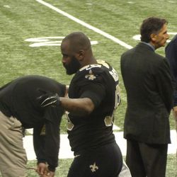 Junior Galette points to the crowd