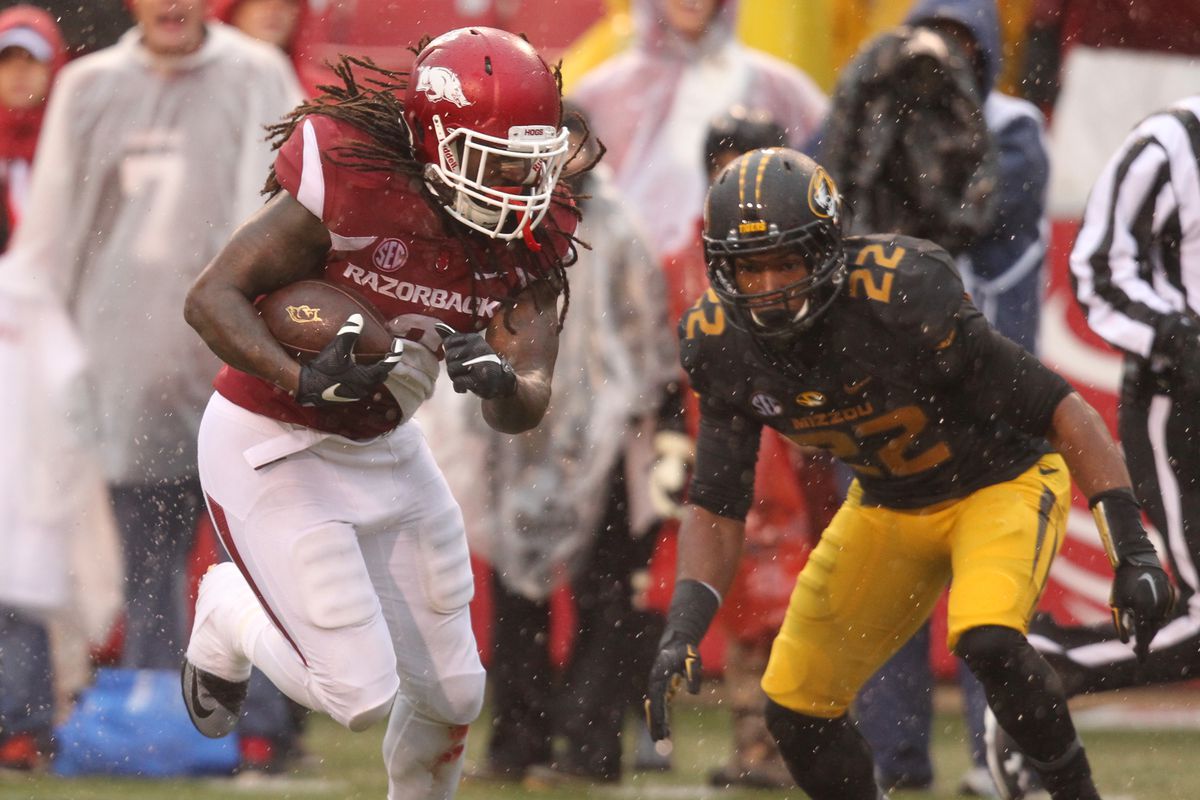 This is Alex Collins, the SEC's third-best running back behind two Heisman candidates.