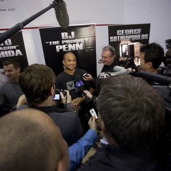 B.J. Penn at UFC 123 media workouts