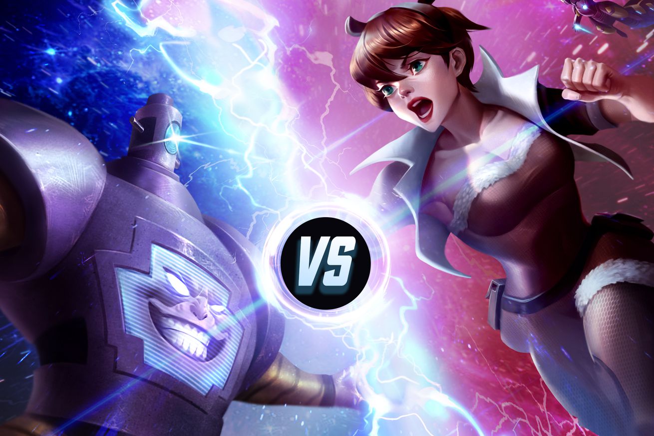 Key art of Marvel Snap’s Battle Mode featuring Armin Zola vs Squirrel Girl
