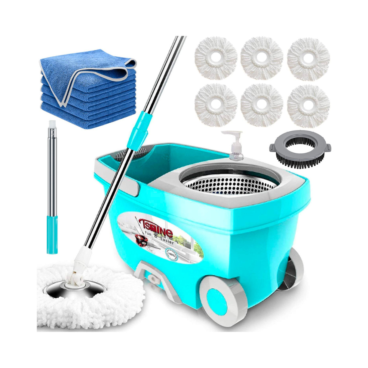 Tsmine Spin Mop Bucket System
