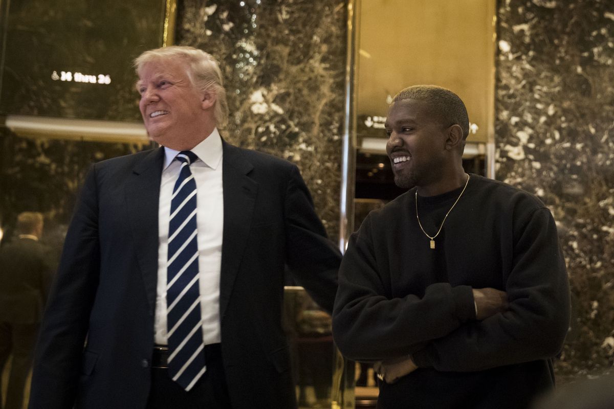 Trump and Kanye West meet at Trump Tower in 2016.   Trump recently tweeted that West had performed “a great service to the black community” by publicly supporting him. 