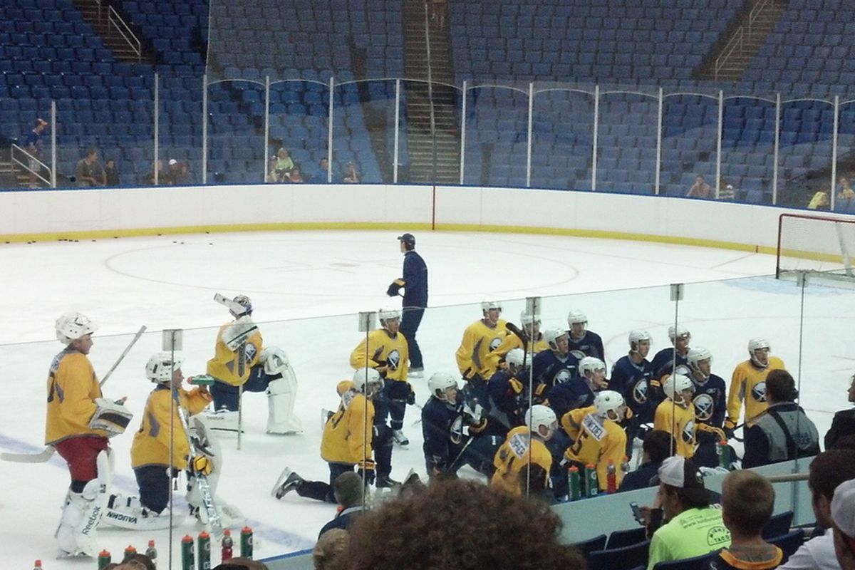 The Sabres prospects absorb the wisdom of Ron Rolston during Development Camp.
